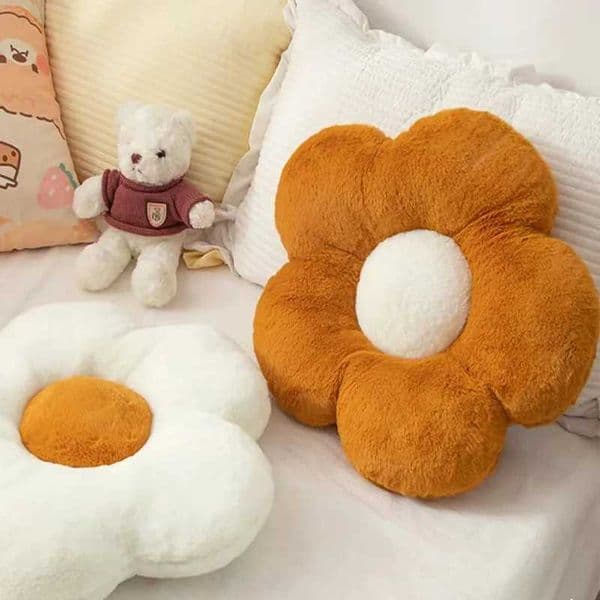 35/50cm Stuffed Six Petal Flower Cushion Girly Room Decor Sunflower Pillow Bay Window Pink Flower Sit Bedroom Seat Pillow H260525