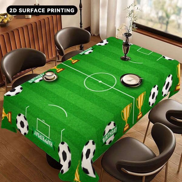 2026 New World Cup Football Themed Large Tablecloth Polyester Fiber Party Home Bar Decor Supplies Designer thumbnail 2