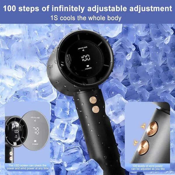 High-speed Portable Mini Rechargeable Turbo Fan, Outdoor & Household Powerful Handheld Fan 26L0526