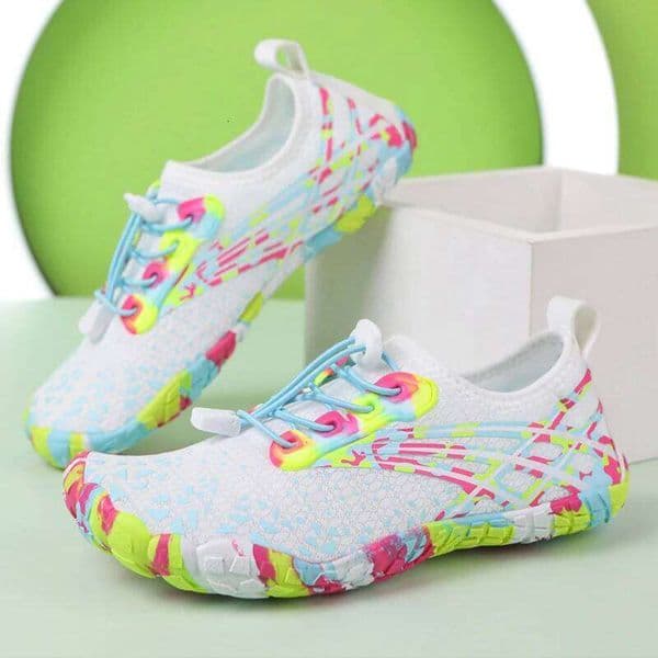 Qiuck Drying Women's Water Swimming Barefoot Five Fingers Aqua Shoes Colorful Beach Seaside Light Sneakers 26L0526