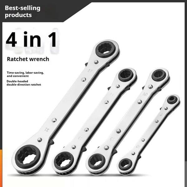 Rapid Open Double Head Two-way Ratchet Wrench Dual-Purpose Automatic Plum Blossom Labor-Saving Auto Repair Tool ddmynov