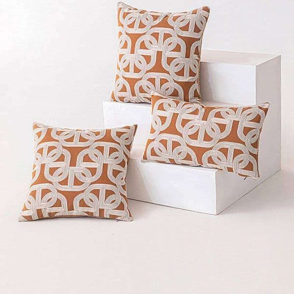 2 Piece Brown Coffee Geometric Jacquard Cushion Cover High Precision Luxury Modern Pillow Case Home Decor Bedroom Living Room 26L0526