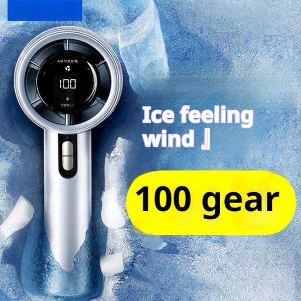 2025 Handheld Fan 5200mAh with LED Display Semiconductor Refrigeration 100 Speeds USB Rechargeable For Sport Z260526