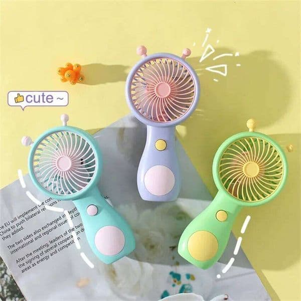 Cute Snail Portable USB Charging Handheld Mini Household Outdoor Pocket Compact Fan 1PC 26L0526