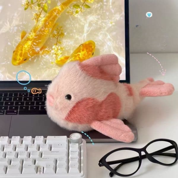 Giant Fancy Carp Plush Toy - Soft Stuffed Koi Fish Pillow, Cute Japanese Koi Doll, Cozy Bedroom Decor & Birthday Gift for Kids and Adults