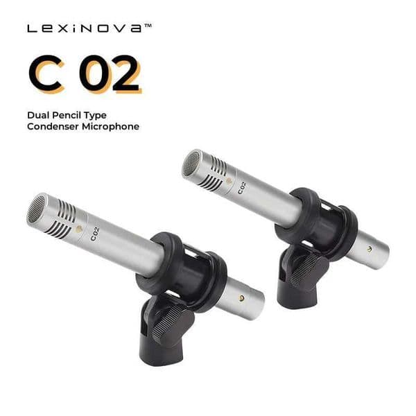 C02 Condenser Small-Diaphragm Suspension Microphone Pencil Type Mic with Shockproof Clip Piano Recording c02 Audio Instrument T260525