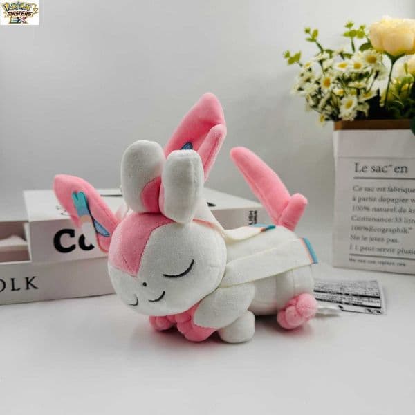 27cm Small Size Lying Down Sleeping Eevee Plush Doll with Tag Toy Stuffed Animal L260526SUOA