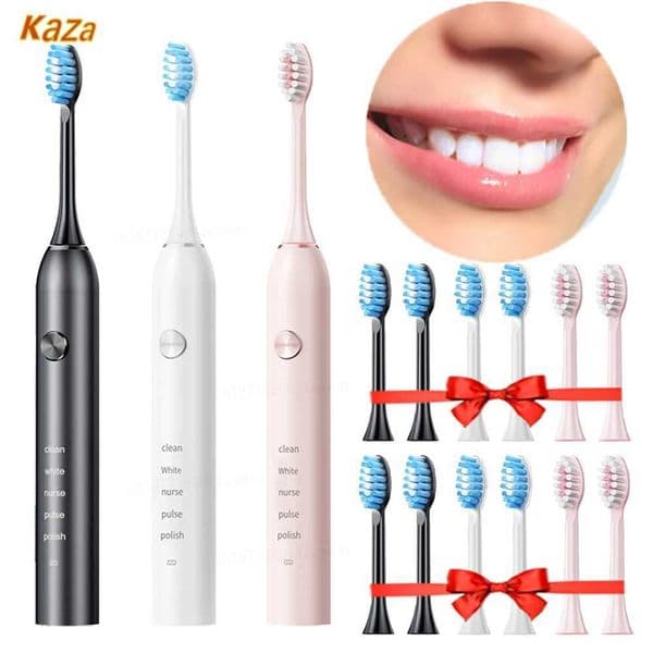 Sonic Electric Toothbrush for Adults USB Rechargeable Sonic Toothbrush with 8 Brush Heads Smart Timer Electronic Tooth BrushesL260526