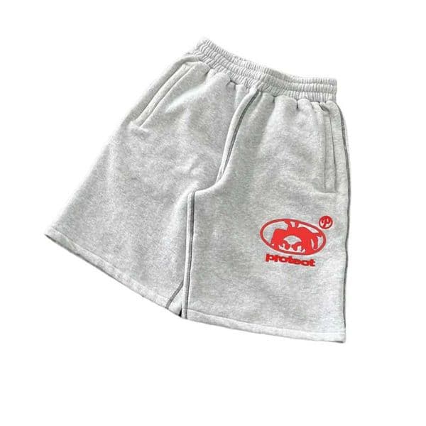 Summer Men Grey Cotton Y2K Hiphop Strtwear Shorts European Strt Style Trendy Baggy Casual Cargo Urban Casual Wear Fashion Q260526