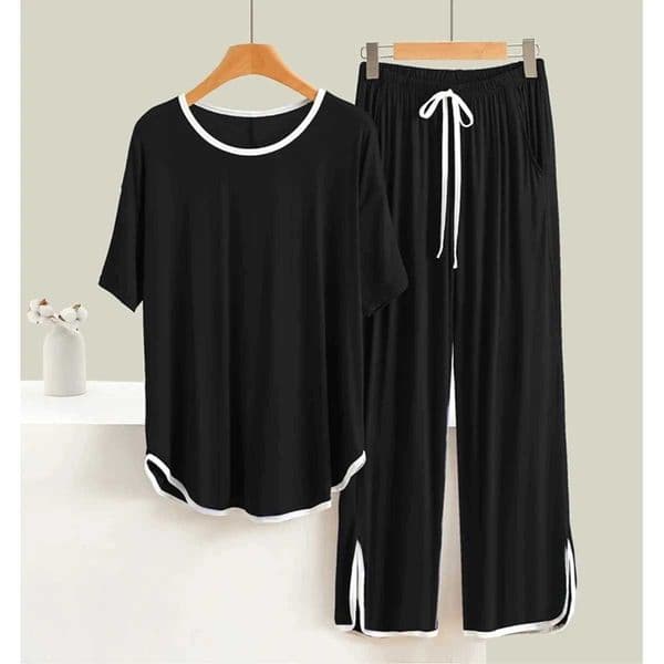 Plus Size 5XL 150KG Autumn Summer Women Pajamas Set Short Sleeve Tops and Pants Solid Color Sleepwear Pajamas Suit Home wear L260525