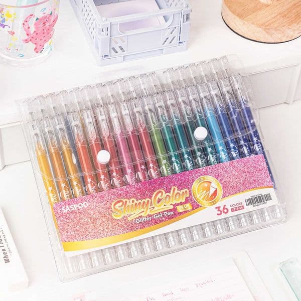 12/24/36 Colors Glitter Gel Pens Metallic Sparkle Pens for Adult Coloring Books Drawing Art Crafts L260525