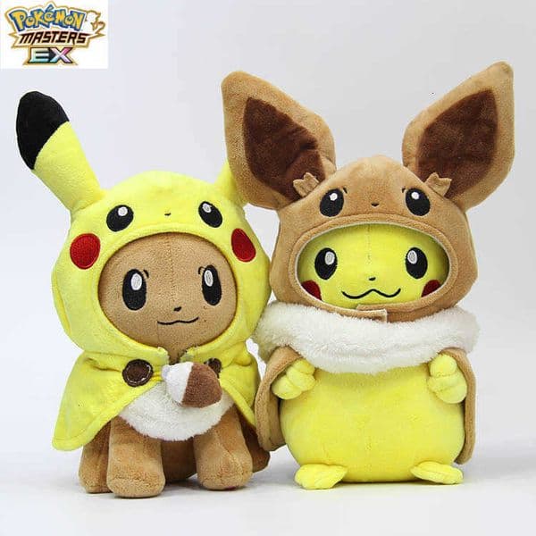 30cm Large Transformable Eevee Pikachu Cape Coat Plush Doll Toy Pokmon L260526LUHP