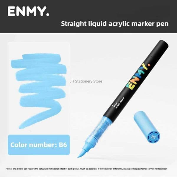 1 PC ENMY 60 Colors Direct Acrylic Paint Markers Soft Tip Blendable Non-Transparent Water-Based Art Markers School Supplies L260525