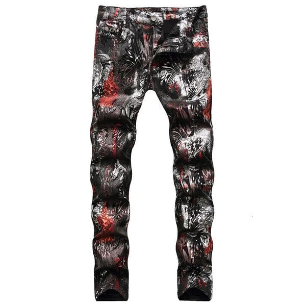 Mens Spring Autumn Fashion 3D Printed Jeans Men Hip Hop Streetwear Cotton Denim Pants pantalon homme Male Graffiti Trousers 260526