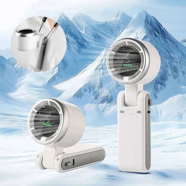 NEW 2026 Handheld Fan Portable Foldable USB Rechargeable, Ultra Quiet 5-speed Adjustable, 1200mAh Battery 26L0526