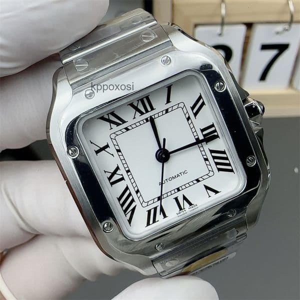 Top quality santo watch mens watch watches men designer 1847MC mechanical movement super clone watches sapphire glass 316L steel smartlink 39.8mm 35.1mm with box ONV4