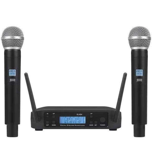 2026 GLXD4 Professional Wireless Microphone System Dual 58 Handheld Mic for Stage Performances UHF Dynamic 2 Channels 640690Mhz T260525