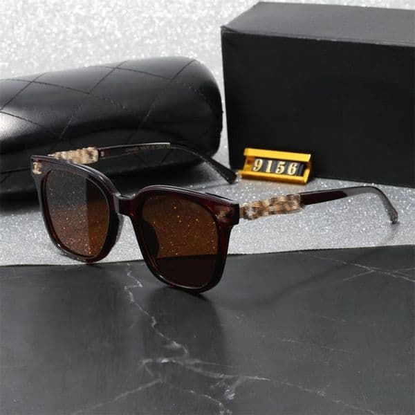 cc sunglasses women 0748 Black Warrior Little Fragrance No Makeup Mirror Leg Letter Sunglasses Versatile Sunglasses Non-Prescription Glasses