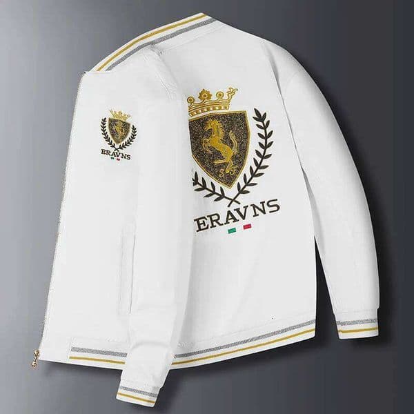 Spring and Autumn Season Men's Leisure Fashion Handsome Slim Fit Trend High Quality Embroidered Baseball Neck Jacket Coat W260526