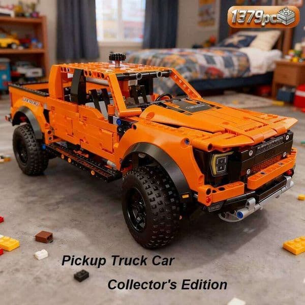 1379PCS Tech Raptors F150 Truck Race Car Building Kit Compatible MOC Creative DIY Vehicle Bricks Toys Gift for Kids Teens Adults 26Y0526