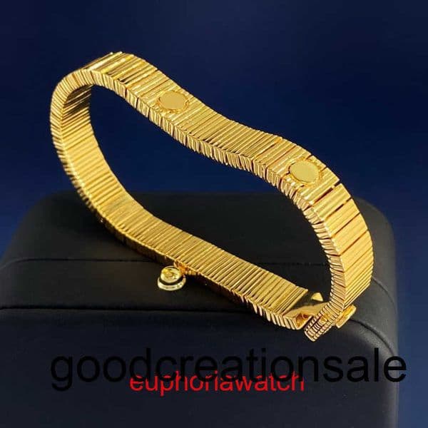 Elegant Gold Plated C-Style designer Bangle with Enamel - Handmade Cuff Bracelet for Men and Women's Luxury Jewelry HSA9