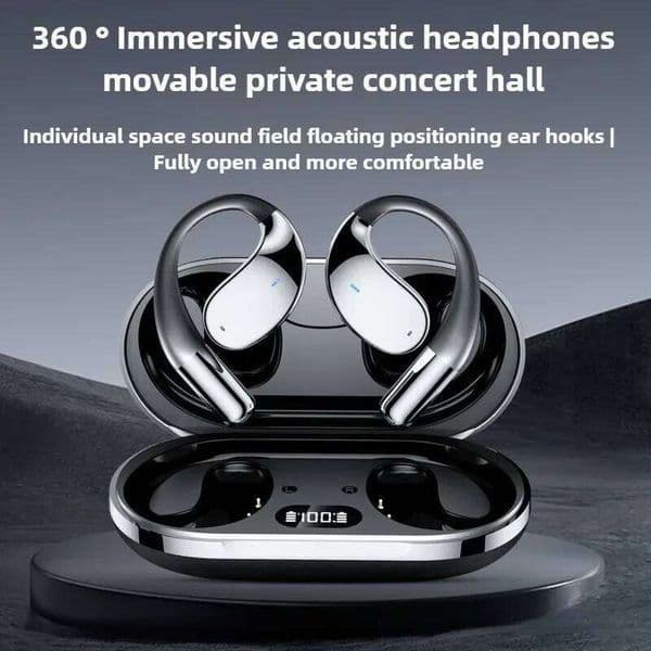 AI Translation YYK-Q39 Open BT Ear Clip OWS Long Life Wireless Sports Headset Bilateral Stereo NFC Function 26Y0526