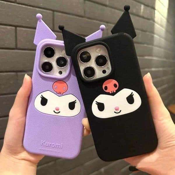 Kuromi The Little Devil 3D Cartoon Phone Cover Case For iPhone 13 14 15 16 17 Pro Max T260525