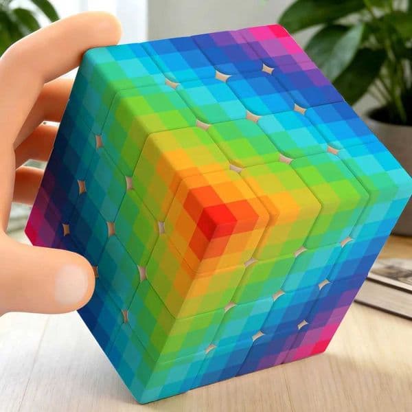 Mosaic 4x4 Cube4x4x4 Colorful Puzzle Cube Set Speed Cube UV Printed Brain Teaser Educational for Adultsbirthday gift L260526