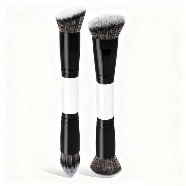 2 PCS Face Makeup Brushes Makeup Brushes Set Double Ended Foundation Contour Powder and Buffer Brush Womens Blending Brush M260525