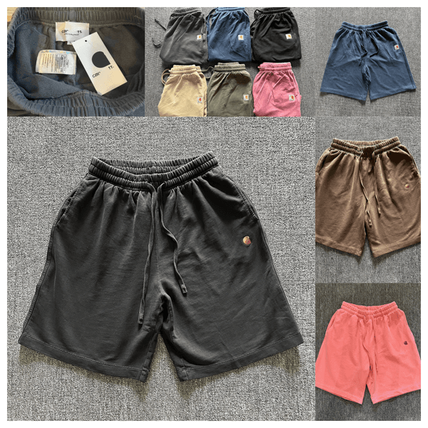 Designer Unisex Sports Shorts Solid Color Oversize Embroidery Cotton Sweatpants Vintage Casual Streetwear Summer Beach Training Pants