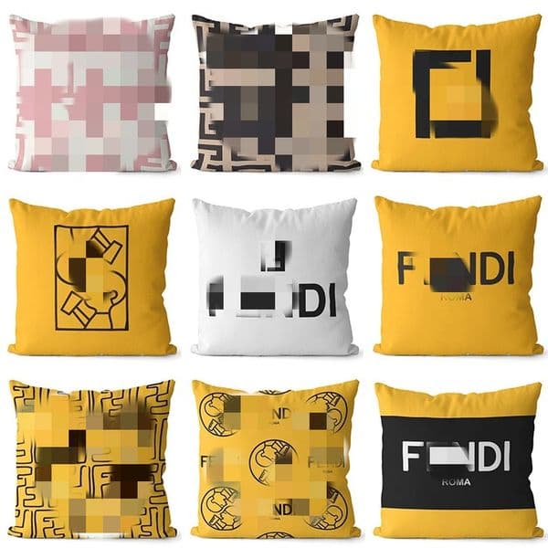 Luxurious pillowcase - Geometric letter style sofa cushion cover - Cotton and linen textured throw pillow cover - Suitable for home decoration in the living room - 45x45 cm