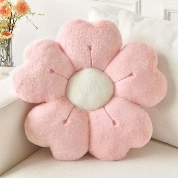 Flower-Shaped Plush Throw Pillow - Comfortable and Cute Mattress and Sofa Decor Cushion Chair Cushion Floor Cushion H2605251