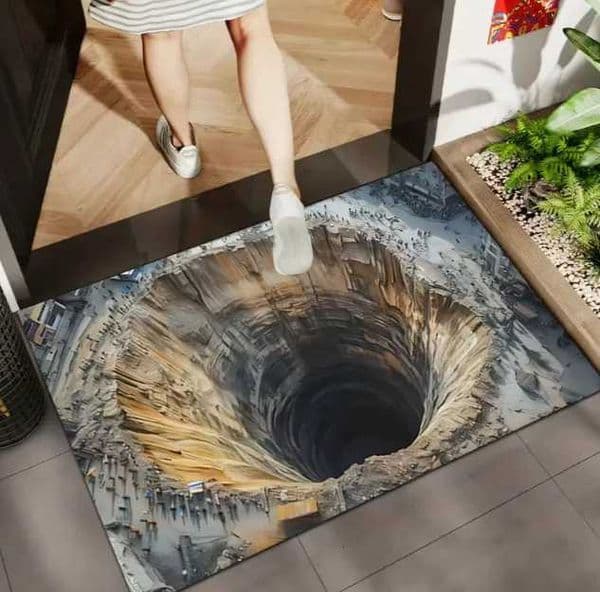 3D Restic Mat Suitable Outdoor Bathroom Living Room Kitchen Yoga Studio Rectangular Entry Restic Scenery Hand Modern Decor W260525