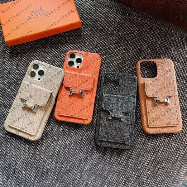 Designer Phone Cases For iPhone 17 Pro Max 16 Plus 15 14 13 Pro 12 11 Case Pd Fashion Full coverage Protection Cover Mobile Shell with Card Slot Lichee Pattern Holder Case