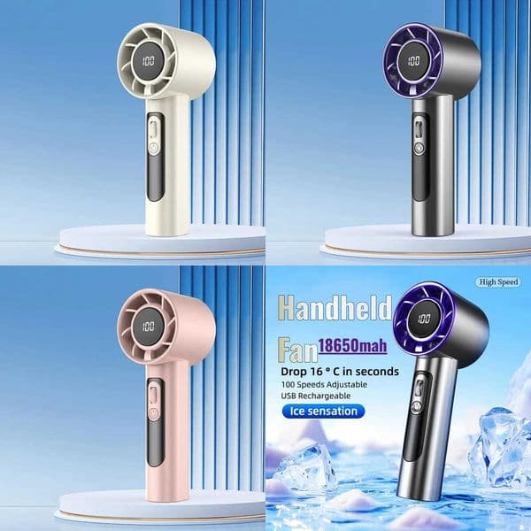 Mini Handheld Portable Fan R2 Wind Speed Adjustable USB Charging Mini Outdoor Portable Turbo Long-lasting Battery High Speed Fan Z260526BW1B