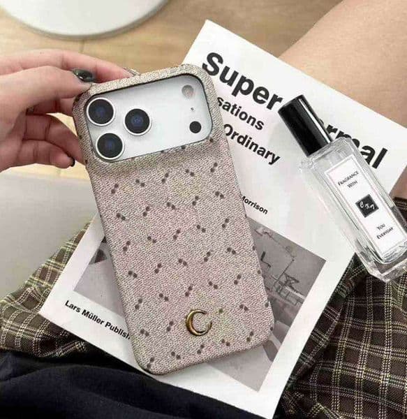 Designer Phone Case 17 Pro Max Golden Badge iPhone Case with Card Holder for iPhone 15 ProMax Cases Apple i 14 13 12 11 Plus Cell Phone Cases Leather Mobile Cover A98ER