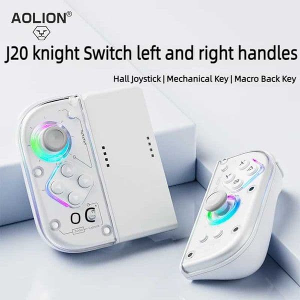 Aolion J20 Knight Wireless Gamepad with Left And Right Switch Hall Joystick Motion Sensing Custom For NS Joycon Game Accessories Z260526