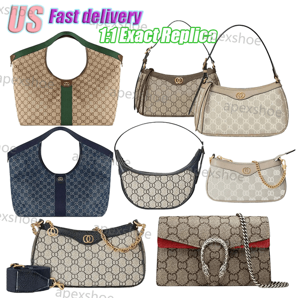 12A guccii bag for women exact replica ophidia bag tote bag makeup bag designer bag shoulder bag emblem red green new moon bag cherry pendant handbag capacity hobo bag