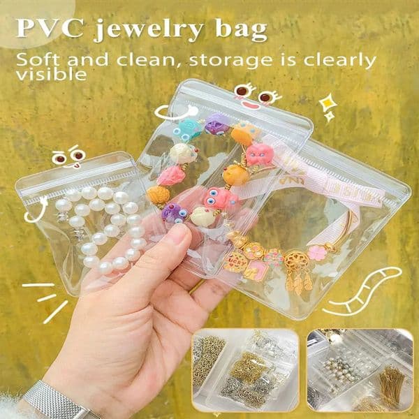50100200pcsClear Earring Bags Waterproof Thickened Reusable Storage Pouch for Jewelry Rings Necklace Bracelet 260527