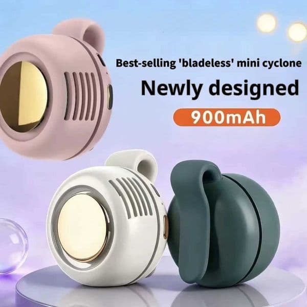 Portable Fan Mini Handheld Rechargeable Bladeless Electric Fan Clip Waist Fan Suitable for Outdoor Ventilation Desktop Small FanR260527
