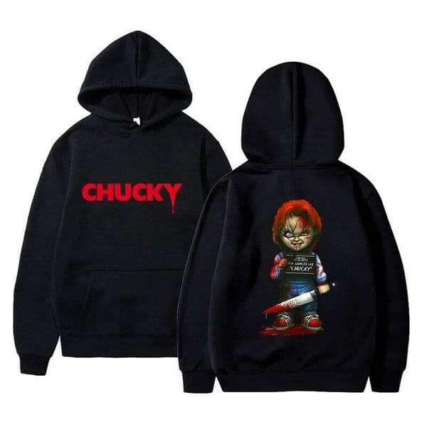 Horror Movie Play Chucky Hoodies Harajuku Hip Hop Streetwear Men Women Autumn Winter Hooded Sweatshirt Pullover Tops 26L0527