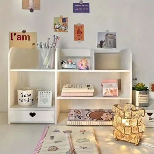 1pc MultiTier Desktop Organizer Storage Rack Makeup Cosmetics Holder Large Capacity Dual Layer Shelf 260527