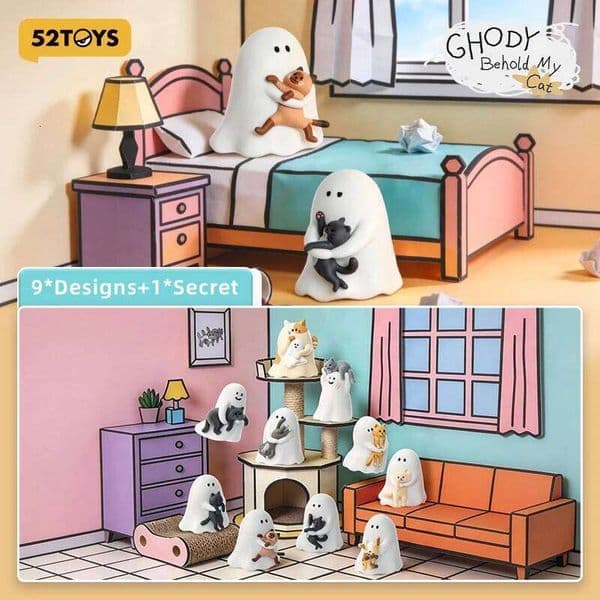 52TOYS Mystery Box Ghody - Behold My Cat Random 1PC Cute Action Figure Collectible Toy Desktop Decoration 26Y0527