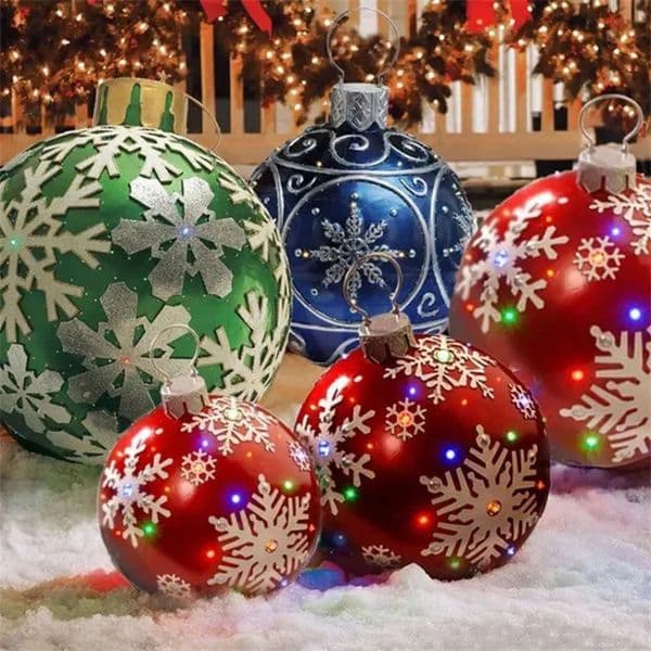 2026 New Christmas Decorations perfume 60Cm Outdoor Iatable Ball Made PVC Giant Large S Tree Toy Xmas cologne Gifts Ornaments Free Shipping 9