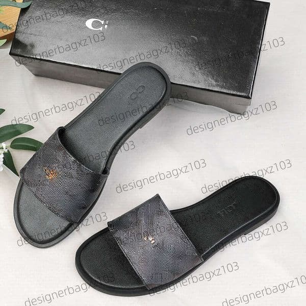 Coacs Sandals Designer Women Luxuryr Couchbags Shoes Flat Sandals For Women Summer Outdoor Fashion Versatile Casual Roman Beach New Wear Size 36-42