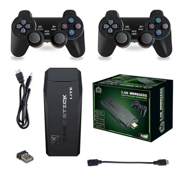 M8 Game Stick 4K HDMI Retro Game Console 24G Wireless Dual Controllers 20000 Games Plug Play Z260526