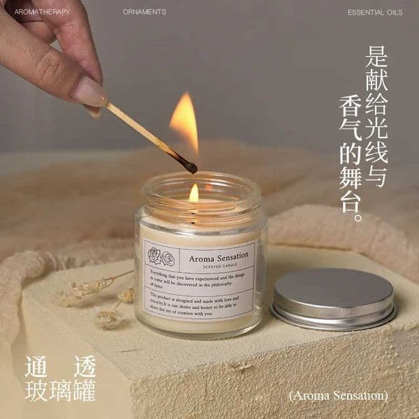 6x7cm Transparent Cup Scented Candle Smokeless Elegant Soy Wax Portable Travel Set Bedro Scented High-end SouvenirJ260527