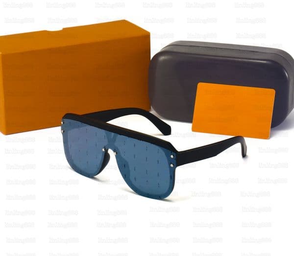 Top men design sunglasses Cyclone sunglasses monogram-printed shield lens women oversized style outdoors vintage classical model UV400 lens with case
