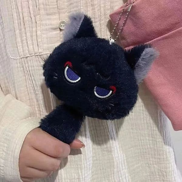 Game Genshin Impact Wanderer Cosplay Keychain Unisex Ghost Pendant Cat Plush Key Rings Bag Backpack Accessories Gifts 260526