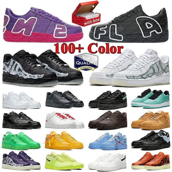 With Box Designer Shoes One af1s shoes men Casual Running Sneakers Classic 1 Triple White Black Wheat Panda Utility Starstruck White Ice Outdoor Sports 1s Runners
